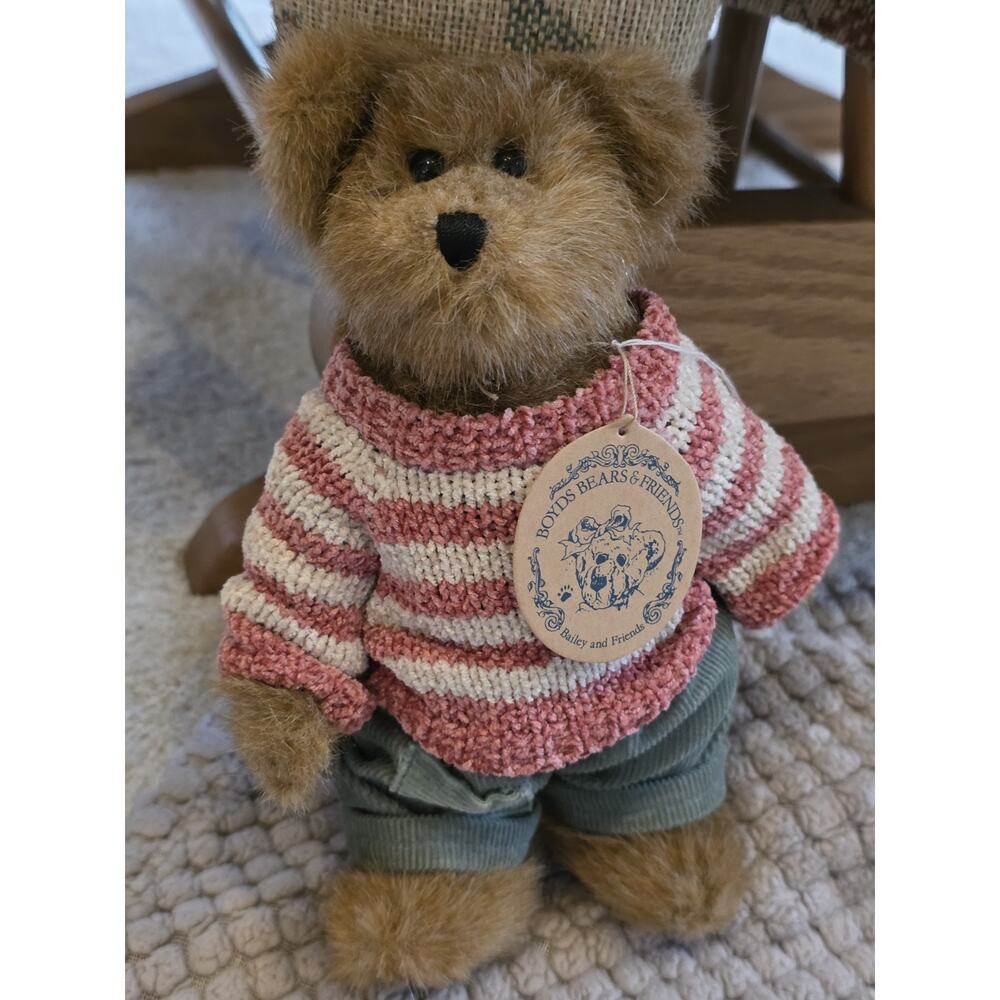 Vintage Boyds Bear- NWT “Edmund T Bear” Small Plush Jointed Limbs Collectible